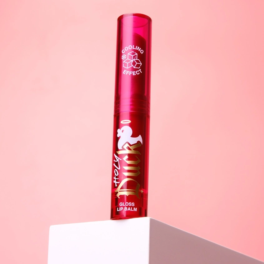 Бальзам для губ `BEAUTY BOMB` HOLY DUCK глянцевый с охлаждающим эффектом тон 05 Saint kiss