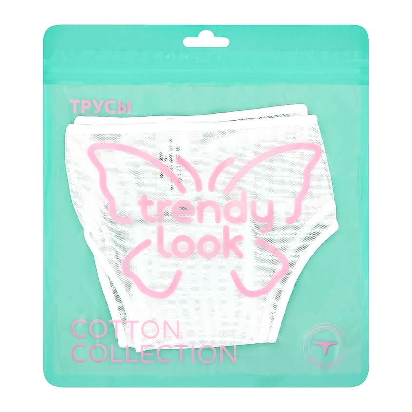 Трусы женские  `TRENDY LOOK` в сетку (белый) (S)