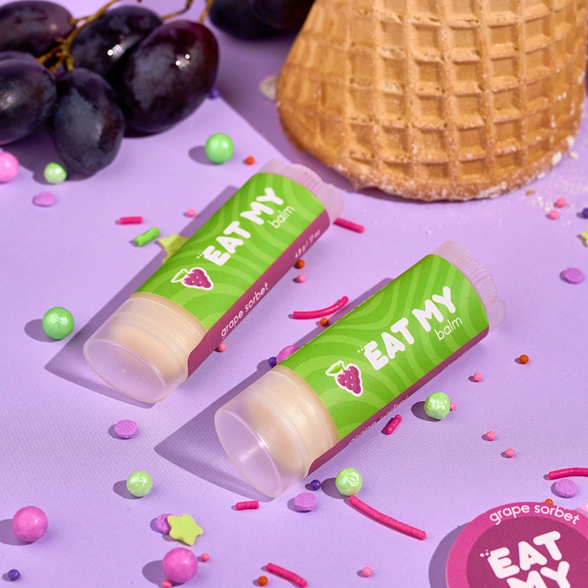 Бальзам для губ `EAT MY` ICE CREAM Виноградный сорбет 4,8 г