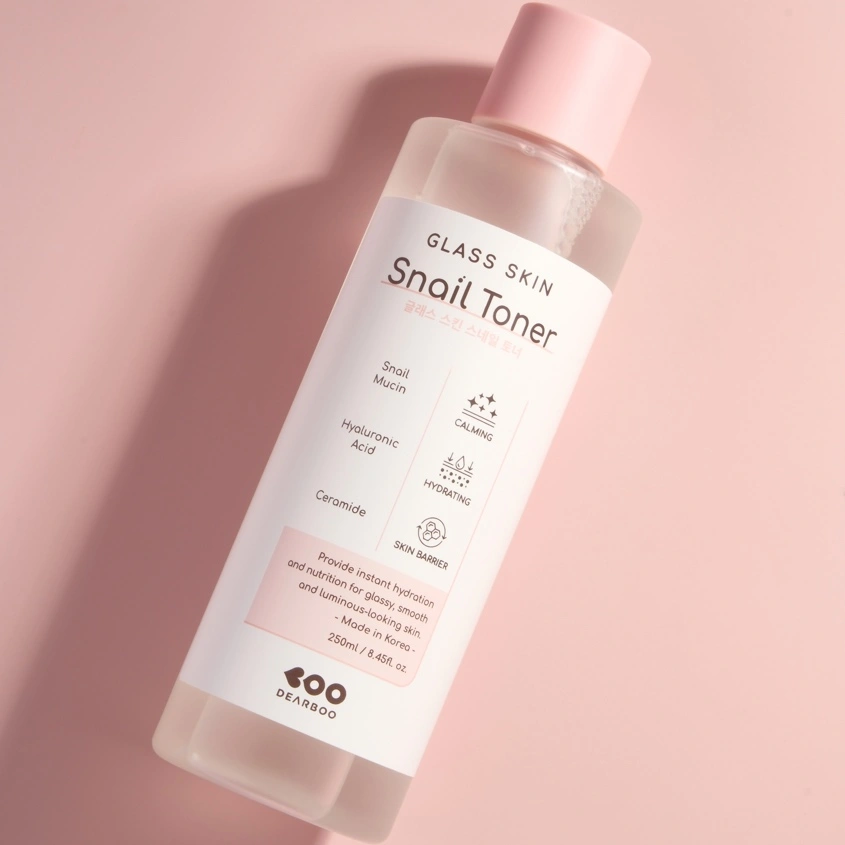 Тонер для лица `DEARBOO` GLASS SKIN с муцином улитки 250 мл