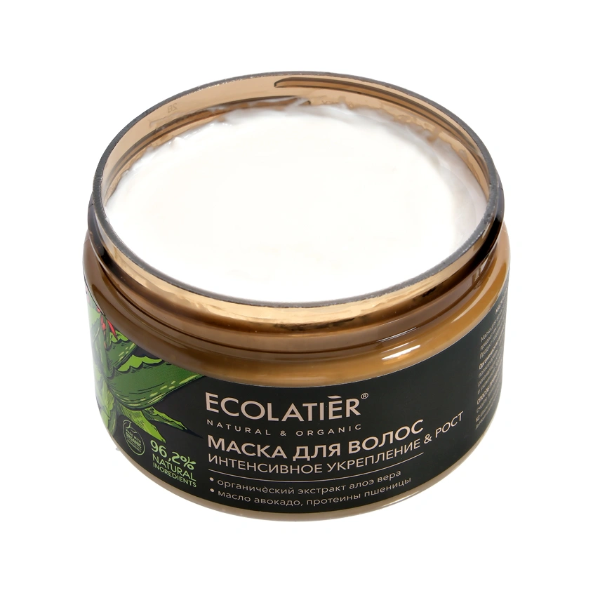 Маска для волос `ECOLATIER` ORGANIC ALOE VERA интенсивное укрепление и рост 250 мл