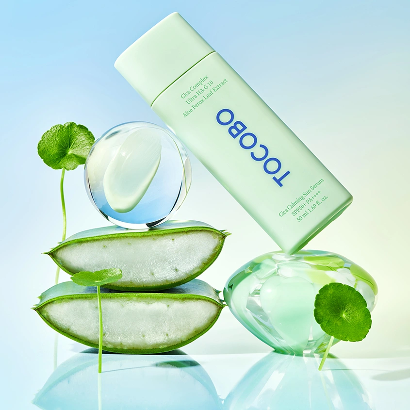 Сыворотка для лица `TOCOBO` CICA солнцезащитная с успокаивающим эффектом SPF50+ 50 мл