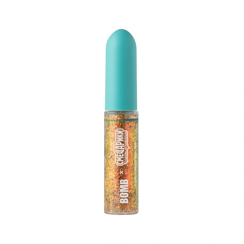 Глиттер для лица `BEAUTY BOMB` СМЕШАРИКИ тон 01 Золото-зеленый