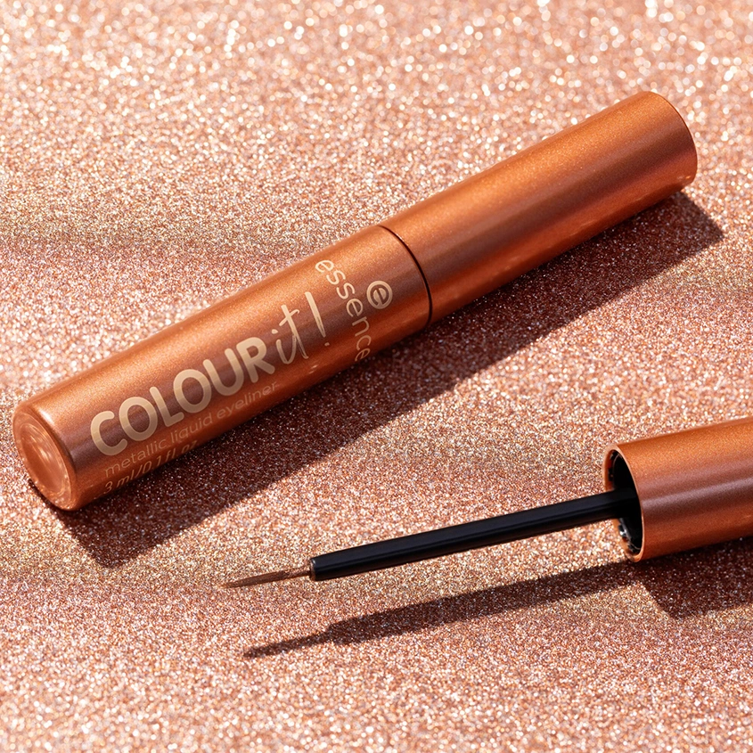 Подводка для глаз `ESSENCE` COLOUR IT! жидкая с эффектом металлик тон 01 Burnished bronze