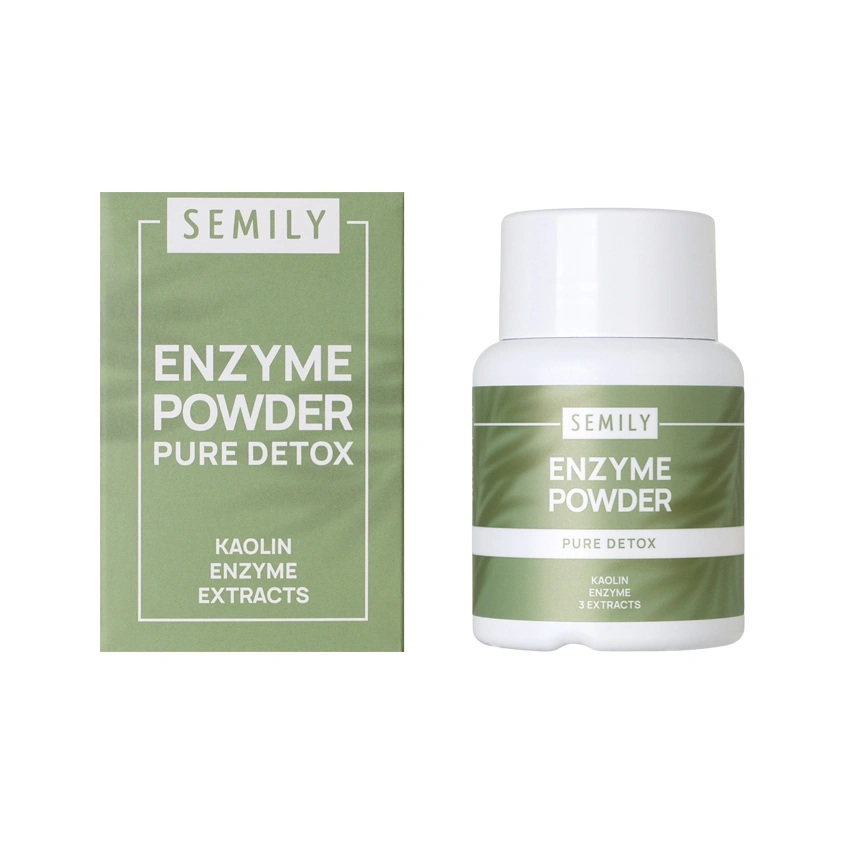 Энзимная пудра для умывания `SEMILY` PURE DETOX активы клубники, зеленого чая и азиатской центеллы 75 г