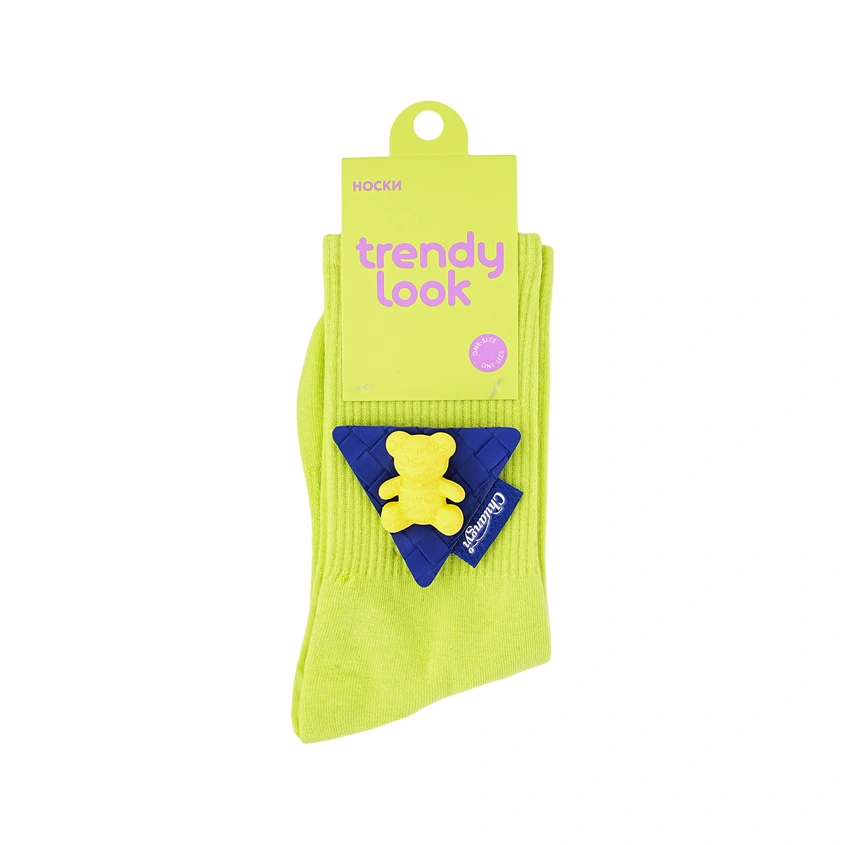 Носки `TRENDY LOOK` FUN BEAR (салатовые) one size