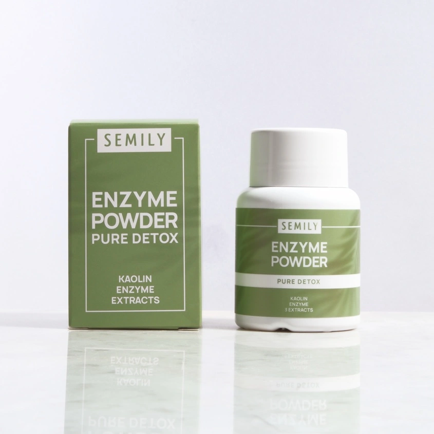 Энзимная пудра для умывания `SEMILY` PURE DETOX активы клубники, зеленого чая и азиатской центеллы 75 г