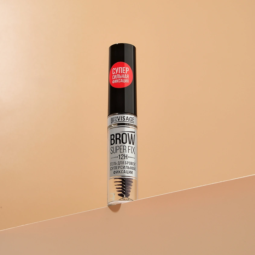 Гель для бровей `LUXVISAGE` BROW SUPER FIX 12H суперсильной фиксации (бесцветный)