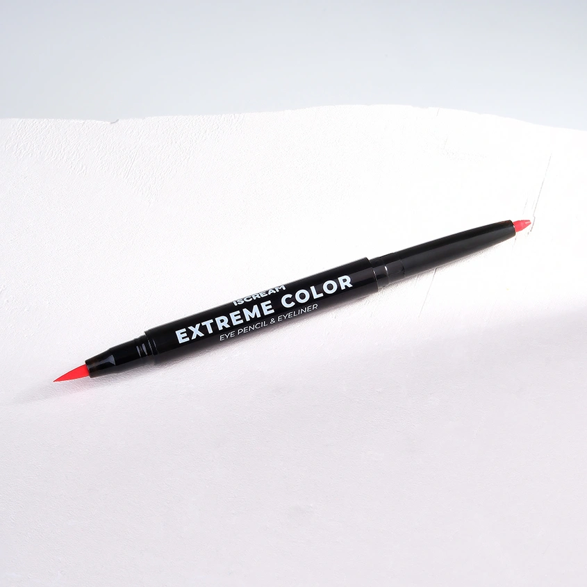 Карандаш-лайнер для глаз `ISCREAM` EXTREME COLOR 2 в 1 (red)