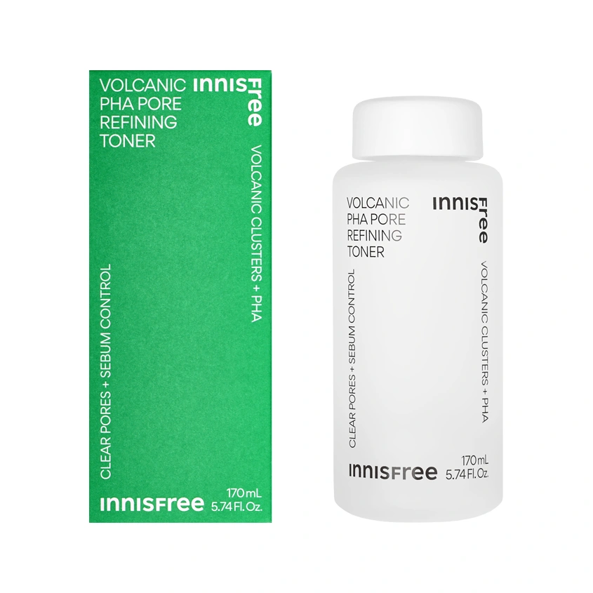 Тоник для лица `INNISFREE` вулканический с PHA кислотами для жирной кожи с эффектом сглаживания пор 170 мл