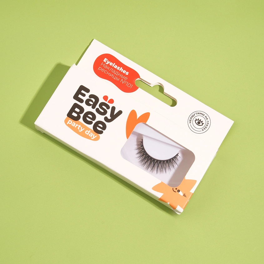 Накладные ресницы `EASYBEE` PARTY DAY EYELASHES FAUX MINK №101 черные с эффектом норки
