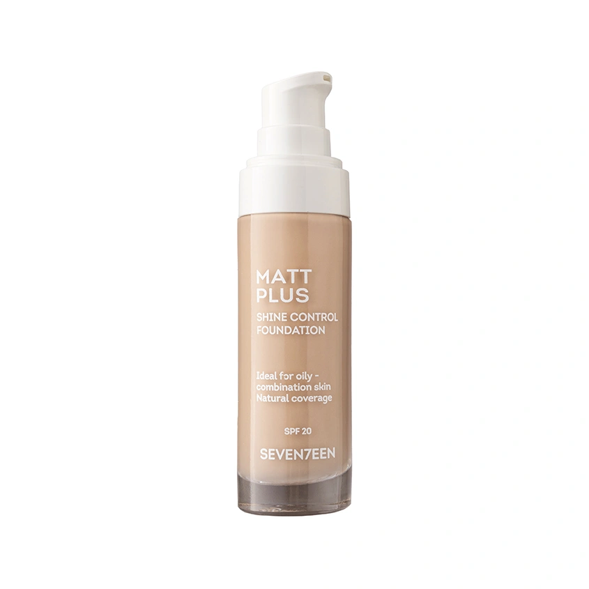 Крем тональный для лица `SEVEN7EEN` MATT PLUS SHINE CONTROL FOUNDATION матирующий тон 00 Светлый фарфор