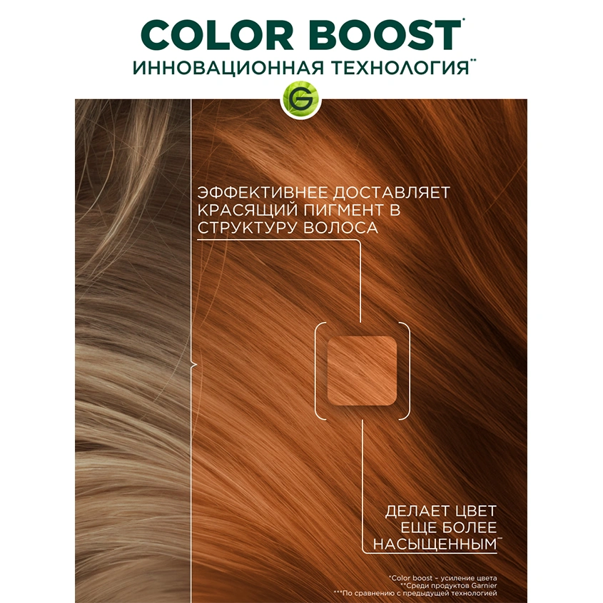 Краска для волос `GARNIER` `COLOR NATURALS` тон 7.40 (Пленительный медный)