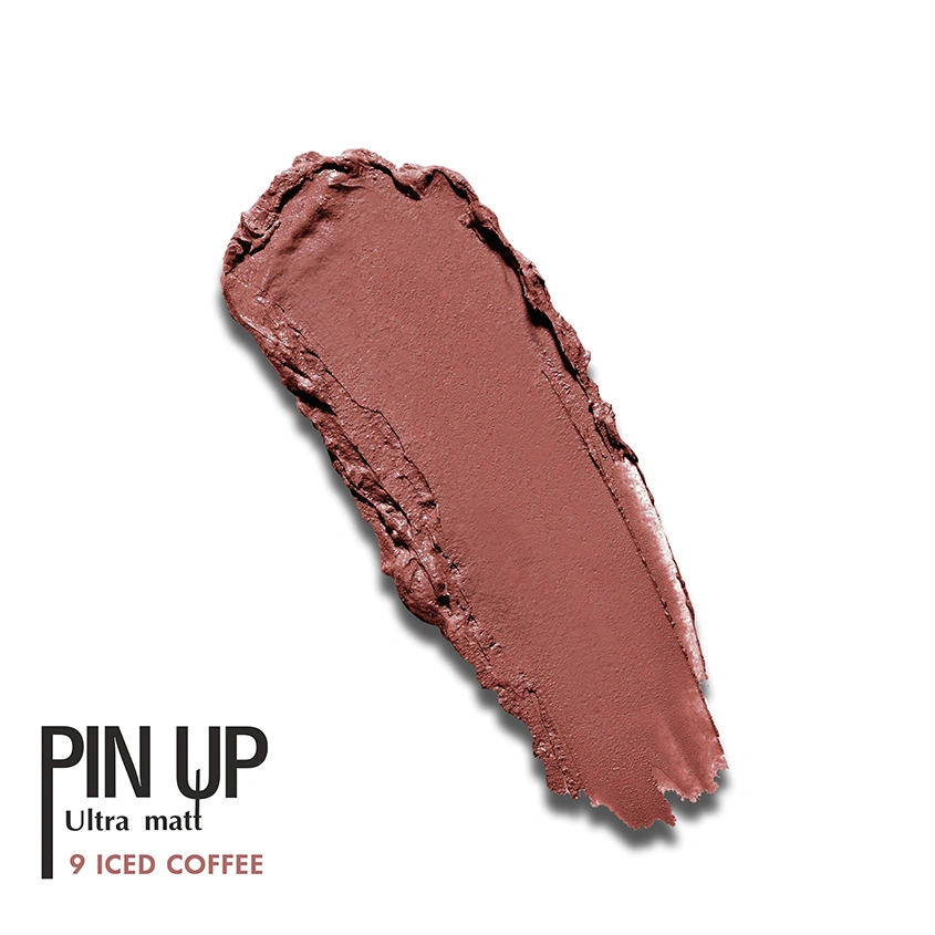 Блеск для губ `LUXVISAGE` `PIN UP` ULTRA MATT матовый тон 9 iced coffee