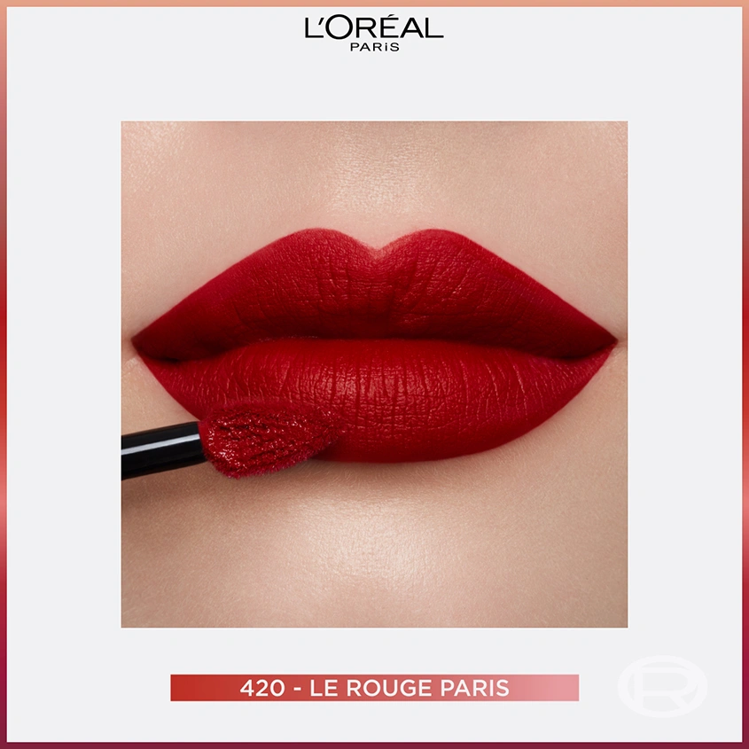 Помада для губ `LOREAL` INFAILLIBLE 16H жидкая матовая тон 420 le rouge paris