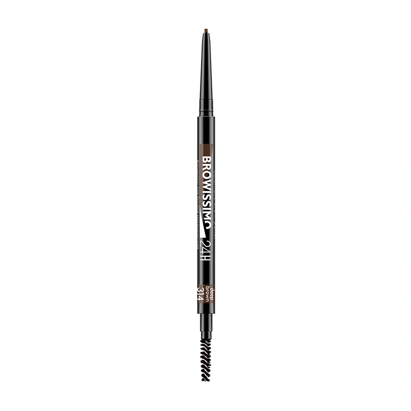 Карандаш для бровей `LUXVISAGE` BROWISSIMO Ultra slim super stay 24H механический тон 314 Deep brown