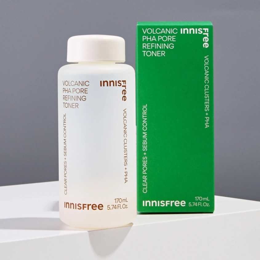Тоник для лица `INNISFREE` вулканический с PHA кислотами для жирной кожи с эффектом сглаживания пор 170 мл