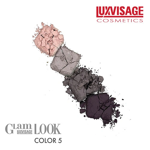 Тени для век `LUXVISAGE` GLAM LOOK 4-х цветные тон 5