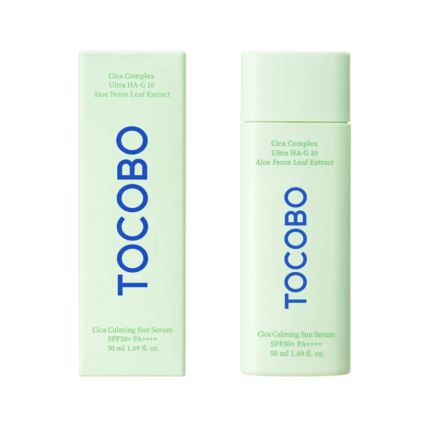 Сыворотка для лица `TOCOBO` CICA солнцезащитная с успокаивающим эффектом SPF50+ 50 мл