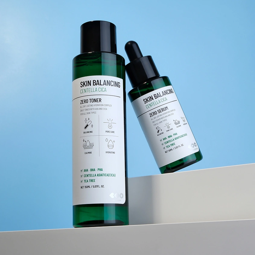 Сыворотка для лица `DEARBOO` SKIN BALANCING с AHA, BHA и PHA-кислотами, экстрактом центеллы и чайного дерева 60 мл