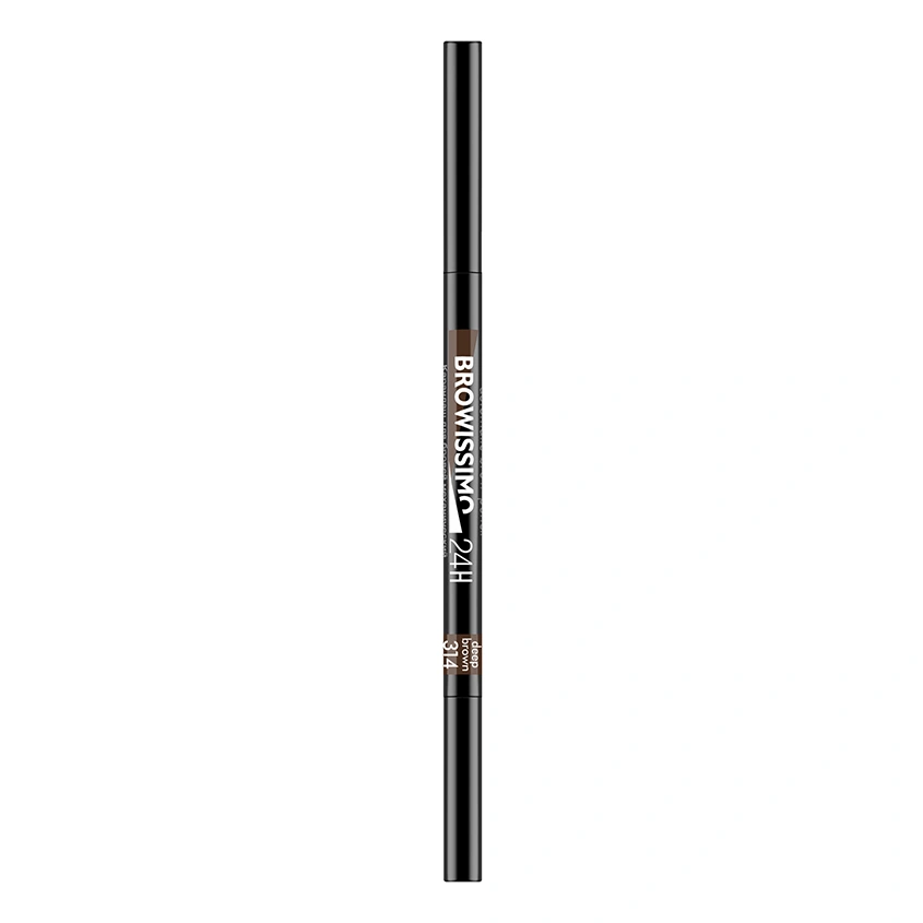 Карандаш для бровей `LUXVISAGE` BROWISSIMO Ultra slim super stay 24H механический тон 314 Deep brown