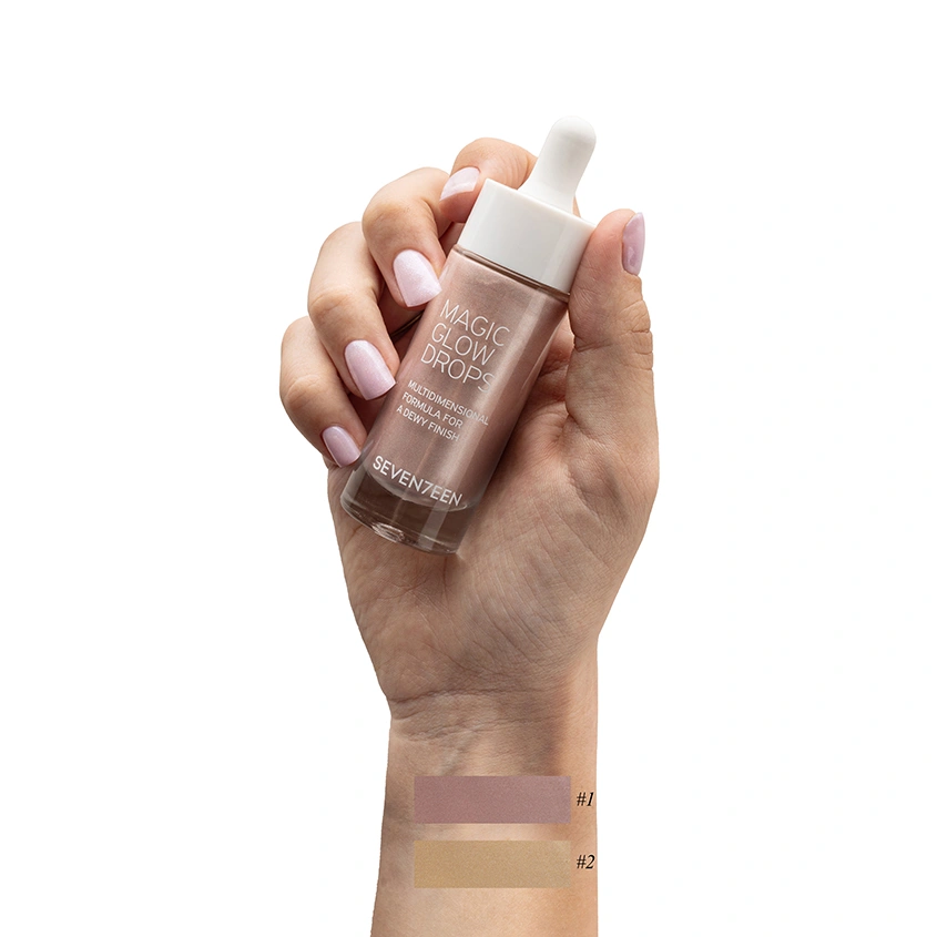 Хайлайтер для лица `SEVEN7EEN` MAGIC GLOW DROPS жидкий тон 1 Сияющий розовый
