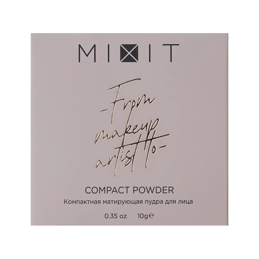 Пудра для лица `MIXIT` COMPACT POWDER компактная матирующая тон 03 Vanilla