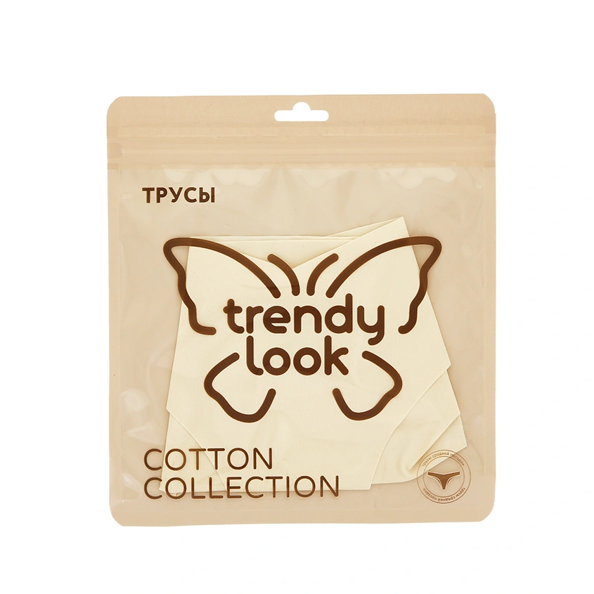 Трусы женские `TRENDY LOOK` бесшовные (бежевый) (L)