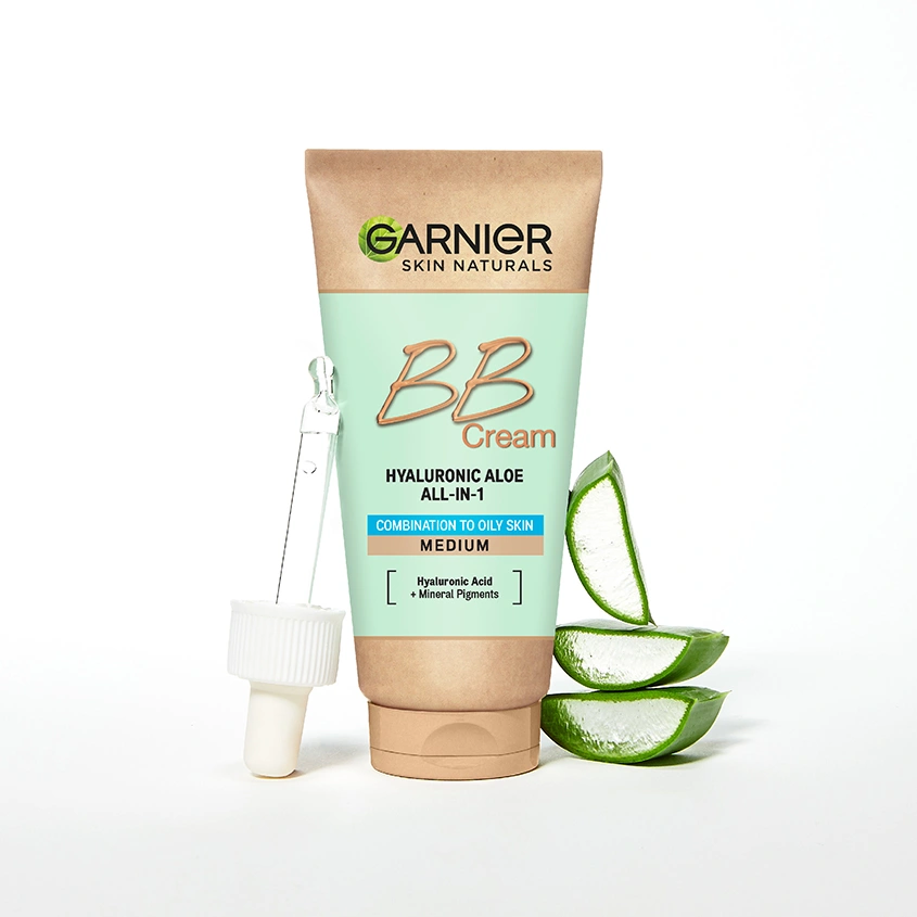 Крем для лица `GARNIER` `SKIN NATURALS` BB Cream Секрет совершенства 5в1 натурально-бежевый для смеш. и жирной кожи 50 мл
