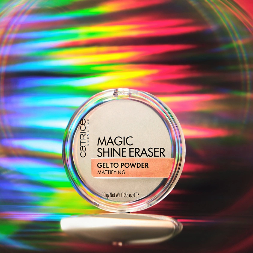 Крем-пудра для лица `CATRICE` MAGIC SHINE ERASER GEL TO POWDER прозрачная с матирующим эффектом тон 010