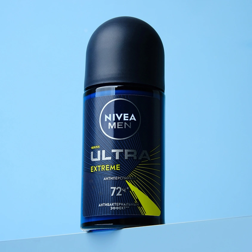 Део-ролл муж. `NIVEA` `MEN` ULTRA EXTREME антиперспирант 72ч 50 мл