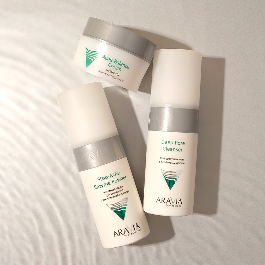 Энзимная пудра для умывания `ARAVIA` `PROFESSIONAL` Stop-Acne с азелаиновой кислотой 150 мл