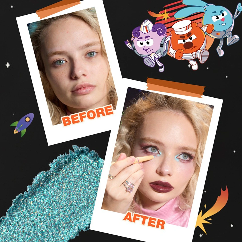 Карандаш для глаз `BEAUTY BOMB` СМЕШАРИКИ тон 02 Голубой сияющий
