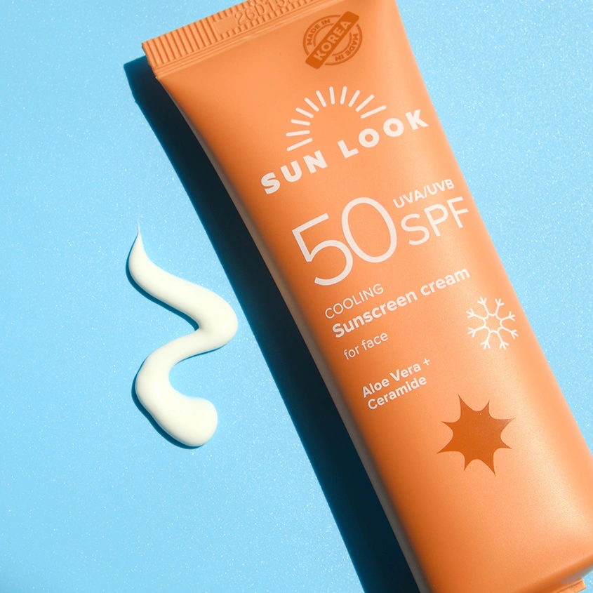 Крем для лица `SUN LOOK` солнцезащитный SPF-50 с эффектом охлаждения 50 мл