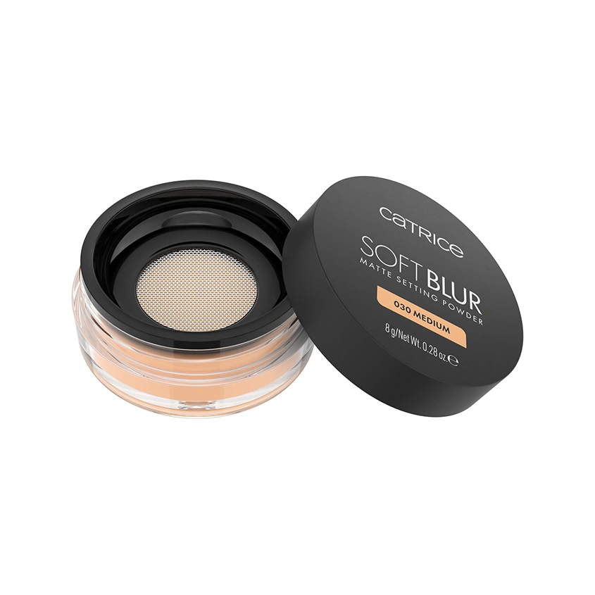 Пудра для лица `CATRICE` SOFT BLUR MATTE рассыпчатая матирующая тон 030 Medium