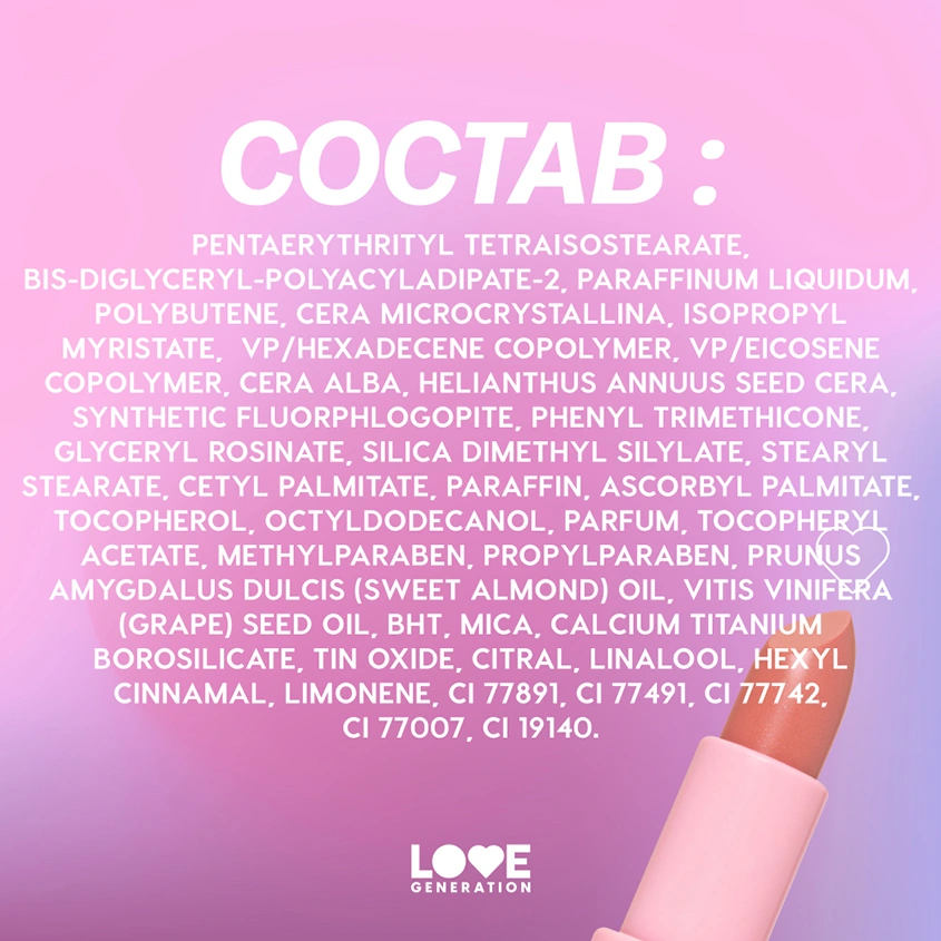 Бальзам для губ `LOVE GENERATION` LIKE A VIRGIN тон 02 Sandy kiss