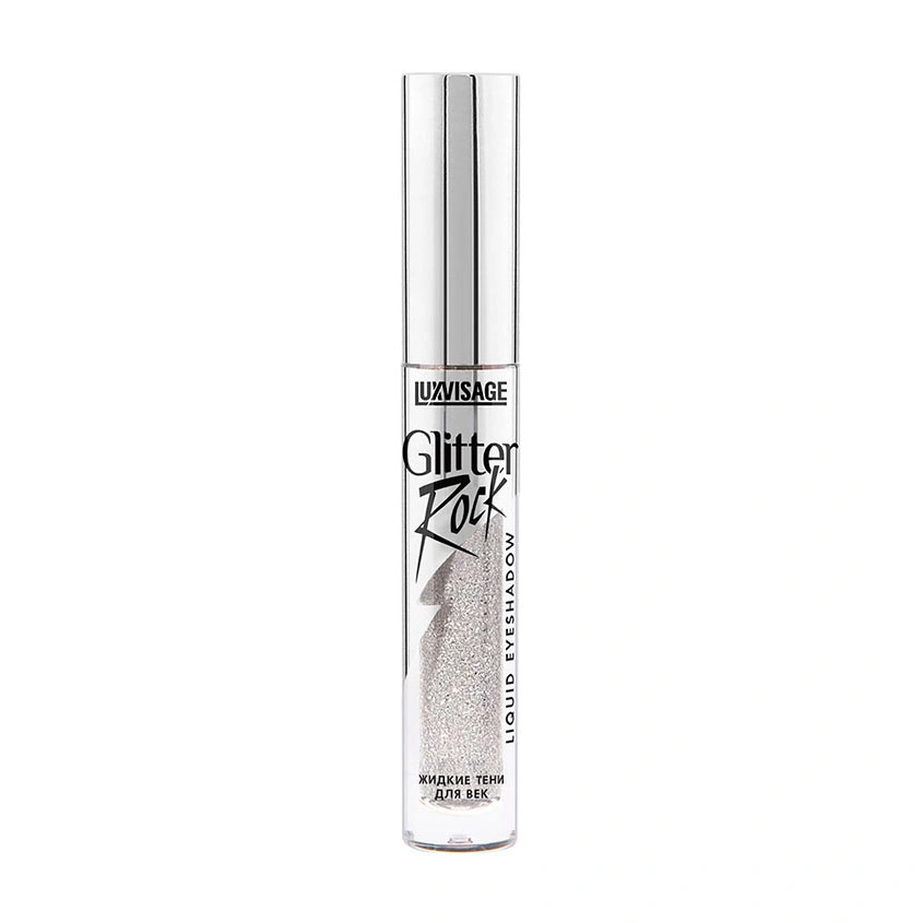 Тени для век `LUXVISAGE` GLITTER ROCK жидкие тон 301 silver rain