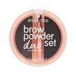Набор для бровей `ESSENCE` BROW POWDER DUO SET с кисточкой тон 03 Dark