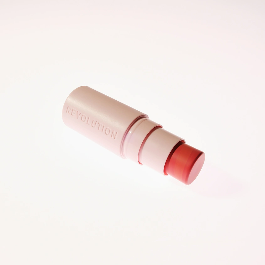 Румяна для лица `REVOLUTION` SILK BLUSH в стике тон Peachy pink