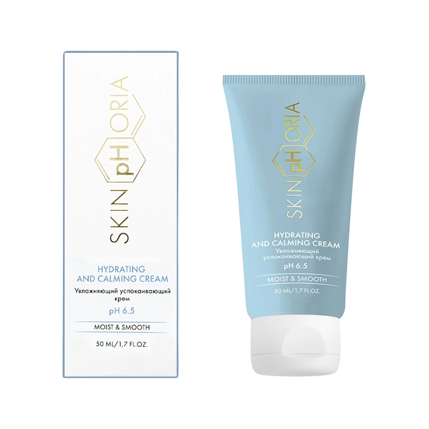 Крем для лица `SKINPHORIA` MOIST&SMOOTH увлажняющий успокаивающий 50 мл