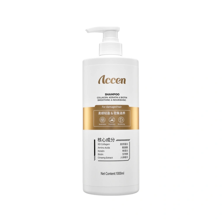 Шампунь для волос ACCEN COLLAGEN, KERATIN & BIOTIN питательный для гладкости волос 1000 мл