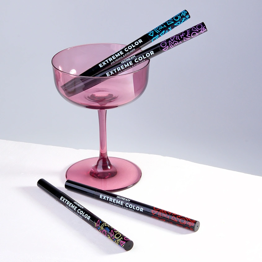 Карандаш-лайнер для глаз `ISCREAM` EXTREME COLOR 2 в 1 (red)