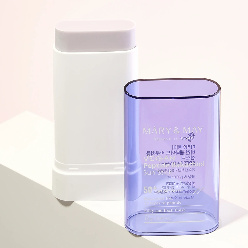 Стик для лица `MARY&MAY` солнцезащитный с бакучиолом и пептидами SPF50+ PA++++ 18 г