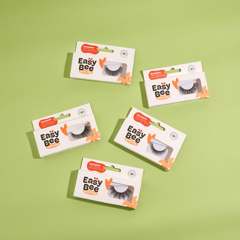 Накладные ресницы `EASYBEE` PARTY DAY EYELASHES FAUX MINK №101 черные с эффектом норки