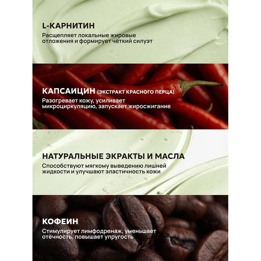 Обертывание для тела `SEMILY` Dubai Chocolate горячее c кофеином и экстрактом красного перца 200 мл