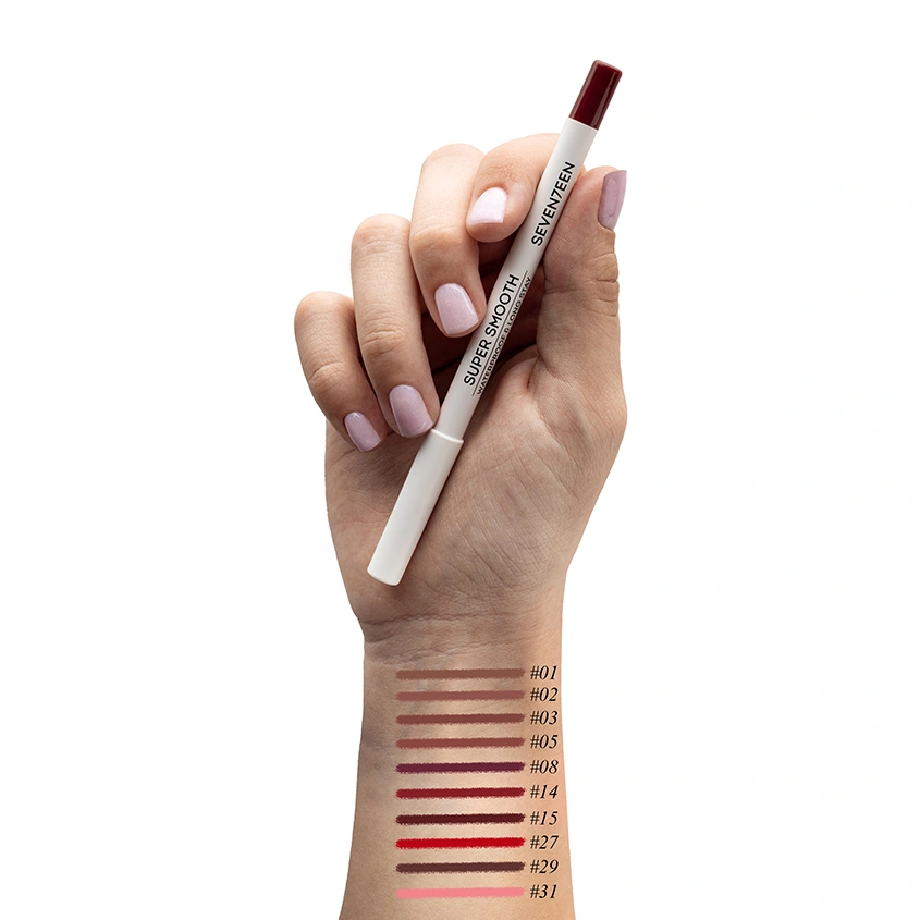 Карандаш для губ `SEVEN7EEN` SUPER SMOOTH W/P LIP LINER водойстойкий с витамином Е тон 14 Насыщенный красный