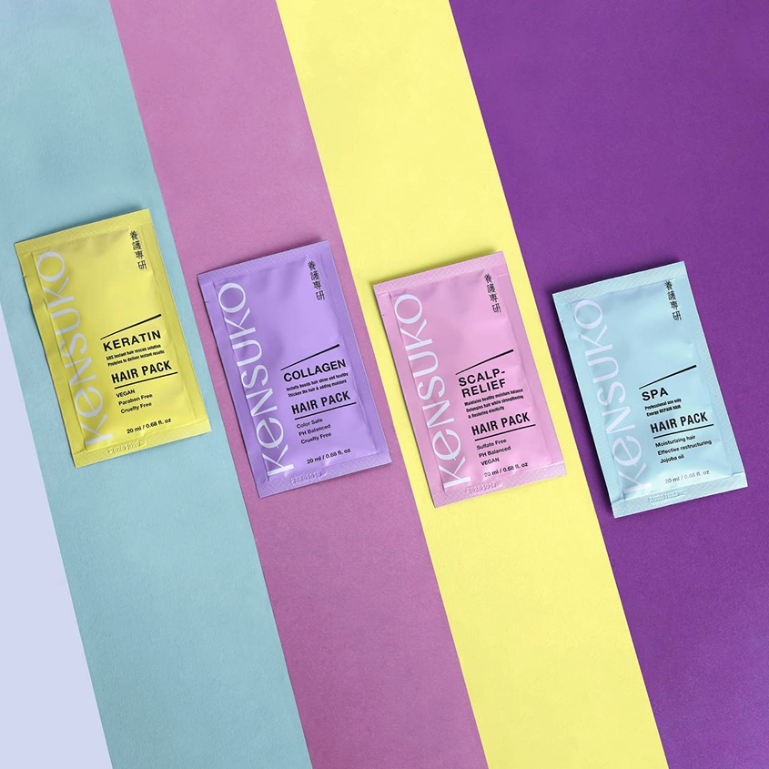 Маска для волос `KENSUKO` COLLAGEN для лишенных объема и тонких волос 20 мл