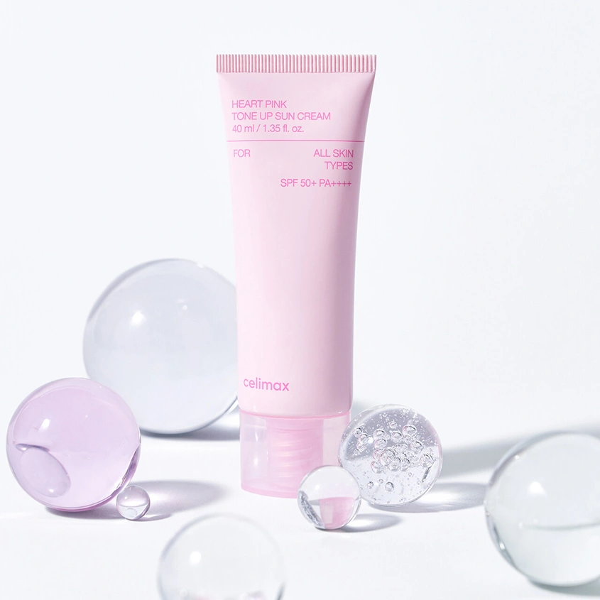 Солнцезащитный крем `CELIMAX` HEART PINK TONE UP выравнивающий тон кожи 40 мл