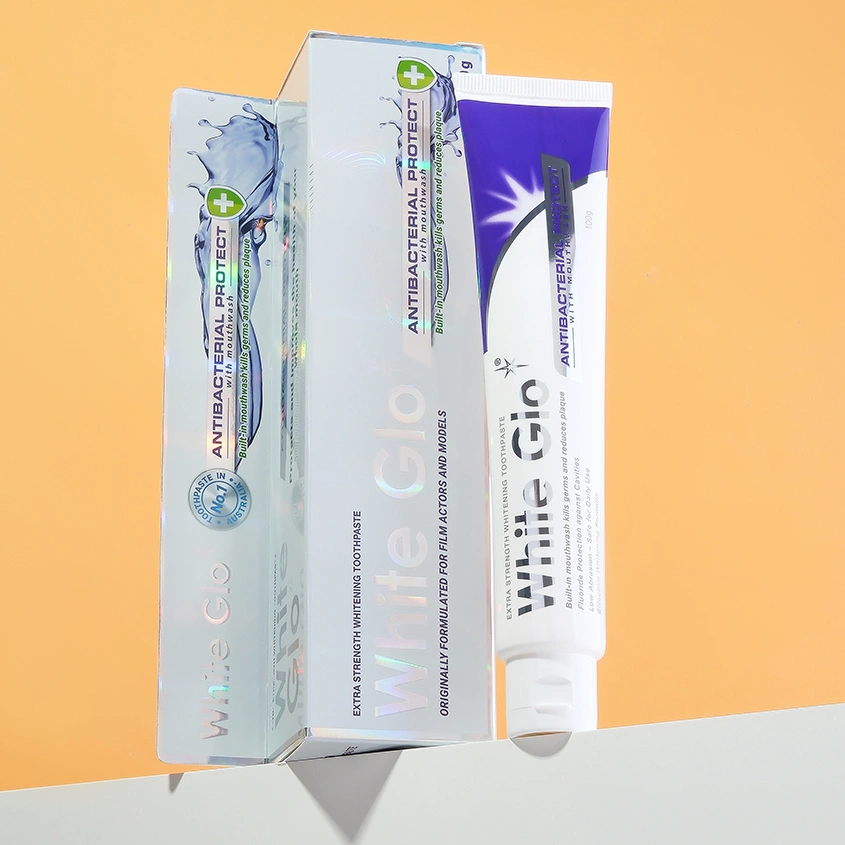 Паста зубная `WHITE GLO` ANTIBACTERIAL PROTECT отбеливающая с антибактериальным эффектом и ополаскивателем 100 г