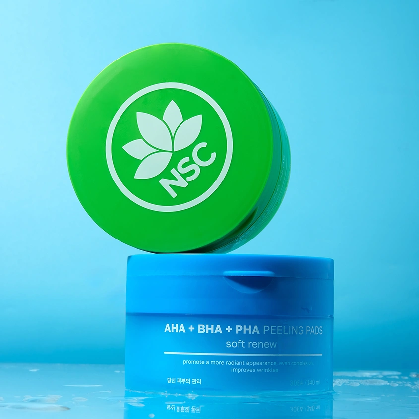 Пэды для лица `NSC` отшелушивающие с BHA-кислотой и чайным деревом (для жирной и комбинированной кожи) 30 шт
